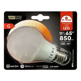 MrGrand Λάμπα Led E27 A60 11W 3000K 240V