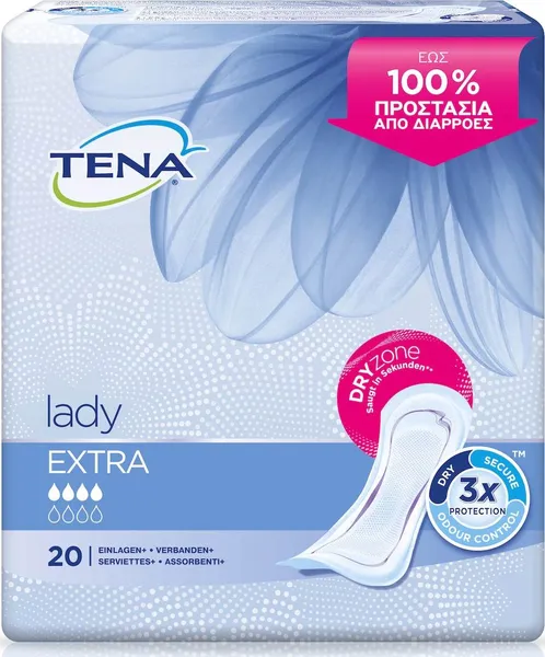 TENA Discreet Extra 20τμχ Σερβιέτες για μέτριας μορφής ακράτεια