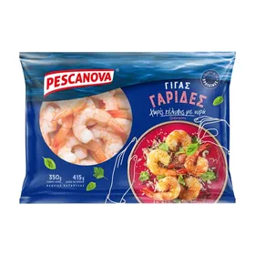 Γαρίδες Γίγας PESCANOVA Βρασμένες Αποφλοιωμένες με ουρά Ινδο Ειρηνικού 350g