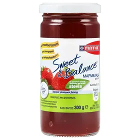 Sweet & Balance μαρμελάδα φράουλα ή βερίκοκο 300γρ.