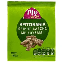 My Gusto Κριτσίνια Ολικής Άλεσης Με Σουσάμι 110gr
