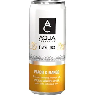 AQUA CARPATICA Νερό Ανθρακούχο Ροδάκινο και Μάνγκο Κουτί 330ml