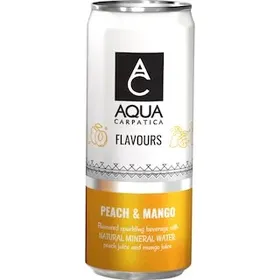 AQUA CARPATICA Νερό Ανθρακούχο Ροδάκινο και Μάνγκο Κουτί 330ml