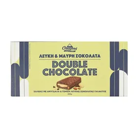 Χαλβάς ΟΛΥΜΠΟΣ Double Chocolate με Αμύγδαλα & γέμιση Λευκής Σοκολάτας Γάλακτος
