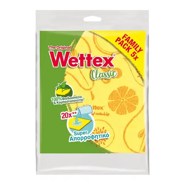 Wettex Σπογγοπετσέτα No1 Family Pack 5τεμ.