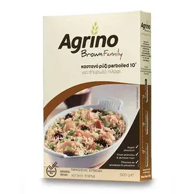 Agrino Brown Family Καστανό Ρύζι Για Σπυρωτό Πιλάφι 10Λεπτών 4x125γρ.