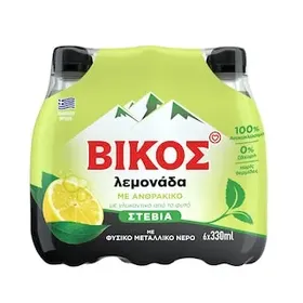 ΒΙΚΟΣ Αναψυκτικό Λεμονάδα Stevia Φιάλη 6 X 330ml