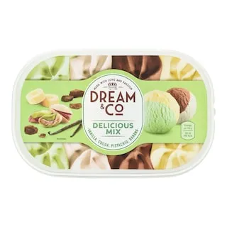 DREAM & CO Παγωτό Βανίλια Κακάο Φυστίκι Μπανάνα 1kg