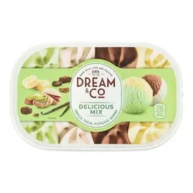 DREAM & CO Παγωτό Βανίλια Κακάο Φυστίκι Μπανάνα 1kg