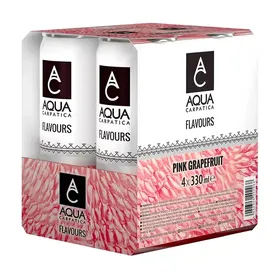 Aqua Carpatica Νερό Ανθρακούχο Pink Grapefruit 4x330ml.