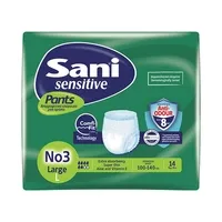 Sani Pants Sensitive Ελαστικό Εσώρουχο Ακράτειας No 3 Large 14τεμ
