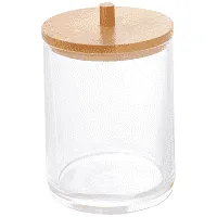 Ηome Comfort Πλαστική Θηκή Στρογγυλή Με Bamboo Καπάκι