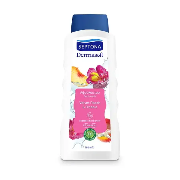 Septona Dermasoft Αφρόλουτρο Peach & Freesia 750ml.