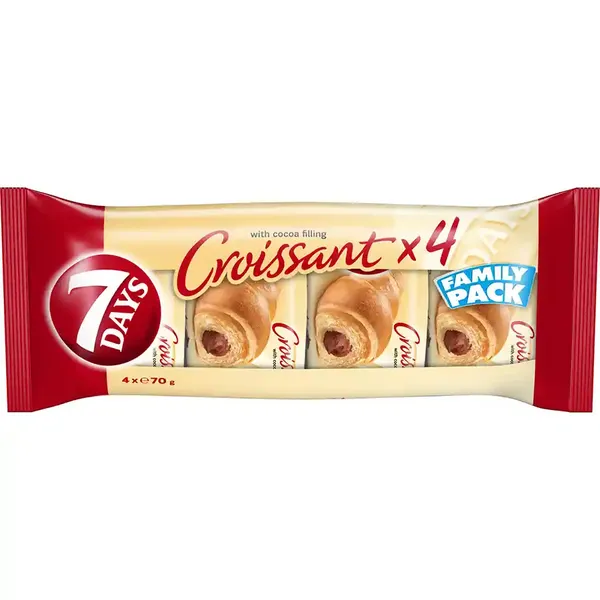 7 Days Κρουασάν με Κρέμα Κακάο 4x70g