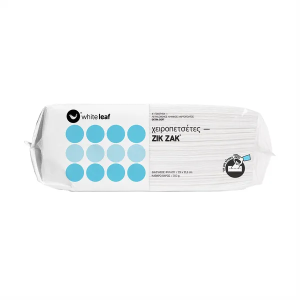 WHITE LEAF Zik Zak Χειροπετσέτες 200τεμ 300g