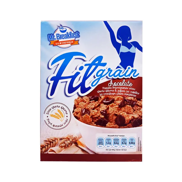 Fitgrain δημητριακά 375γρ • σοκολάτα / σκούρη σοκολάτα