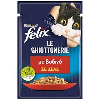 Felix Agail Φακελάκι Τροφή Γάτας Βοδινό Σε Ζελέ 85gr