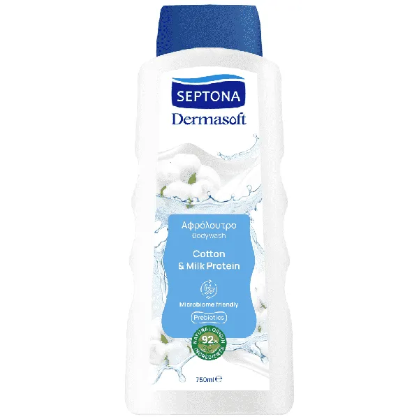 SEPTONA Dermasoft αφρόλουτρο cotton & milk protein 750ml