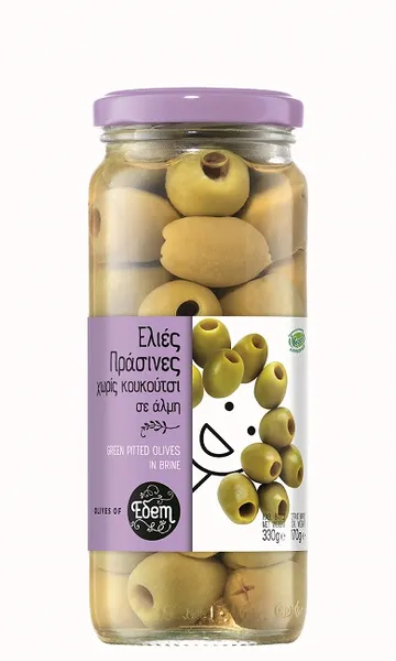 Ελιές Πράσινες χωρίς κουκούτσι Εδέμ 330 g