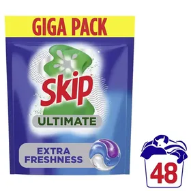 Skip Ultimate Caps Απορρυπαντικό Πλυντηρίου Ρούχων Extra Freshness 48τεμ.