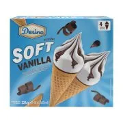 DESINO Soft Παγωτό Χωνάκι Vanilla 4τεμ 324g (560ml)