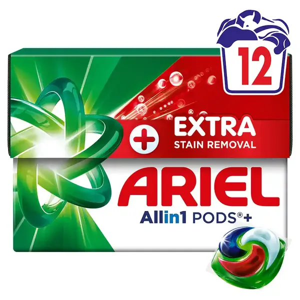 Ariel All In 1 Pods Extra Clean Απορρυπαντικό Πλυντηρίου Ρούχων 12τεμ. 286,8γρ.