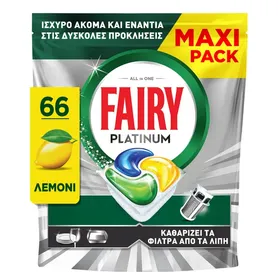Fairy Platinum Λεμόνι 66 τμχ