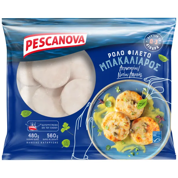 PESCANOVA ρολό φιλέτο μπακαλιάρου 480g