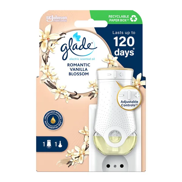 GLADE ELECTRIC SCENTED OIL SET ROMANTIC VANILLA BLOSSOM