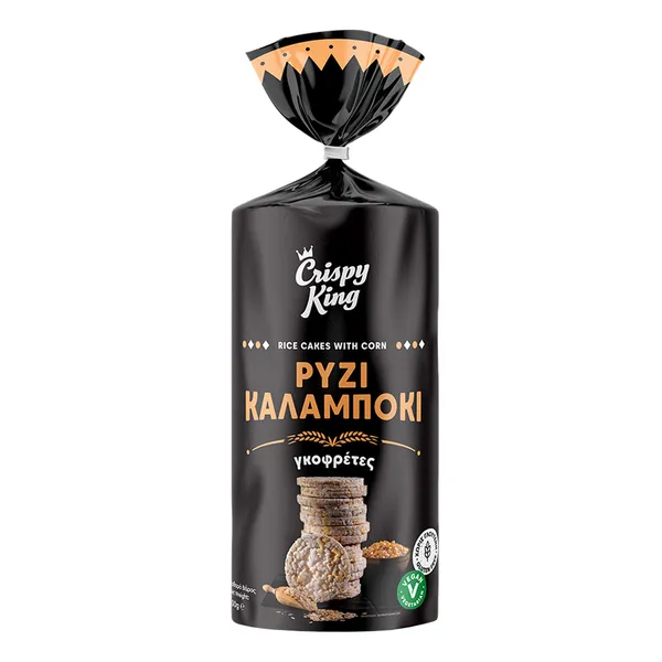 Ρυζογκοφρέτες τραγανές με καλαμπόκι CRISPY KING 100gr