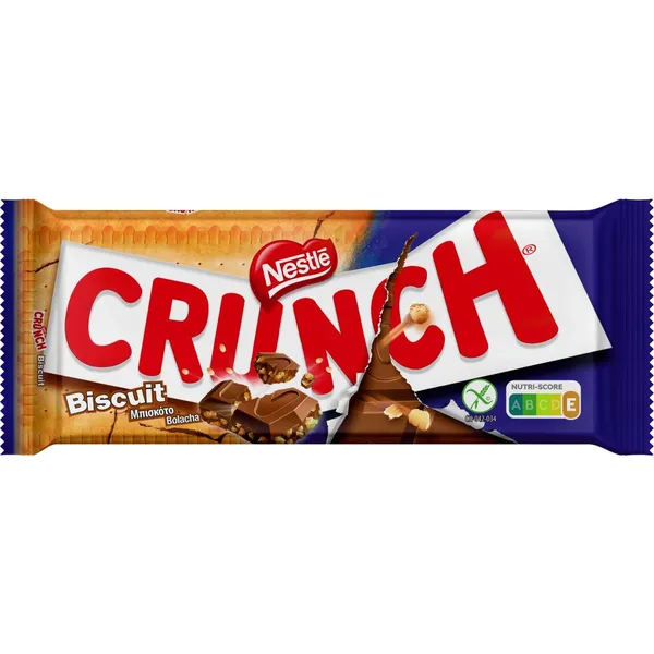 CRUNCH Σοκολάτα Γάλακτος Μπισκότο Χωρίς Γλουτένη 100g