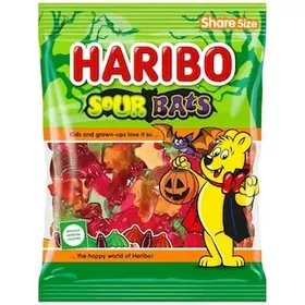 HARIBO Καραμέλες Ζελίνια Sour Bats Halloween 160g