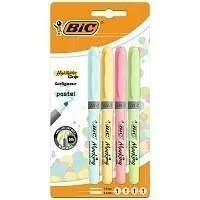 BIC Υπογραμμιστής Hightlighter Grip Paste 4  τεμ.