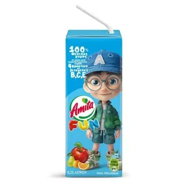 Amita 100% φυσικός χυμός παιδικός fun 250ml
