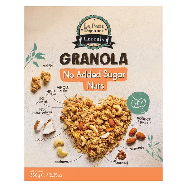 Granola LE PETIT DEJEUNER με ξηρούς καρπούς χ. προσθήκη ζάχαρης 350γρ.