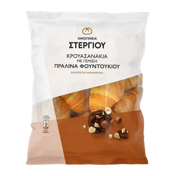 Οικογένεια Στεργίου Κρουασανάκια Με Πραλίνα Φουντουκιού 300γρ.