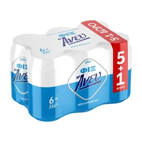 Άνευ μπύρα χωρίς αλκοόλ κουτί 330ml 5+1 ΔΩΡΟ (Δεμένη προσφορά)