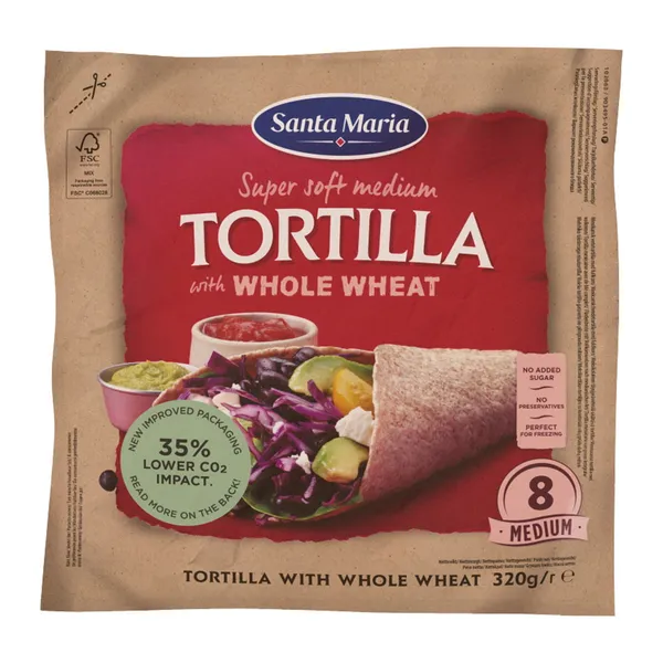 Tortillas EL SABOR ολικής άλεσης 8 τεμ. 320gr