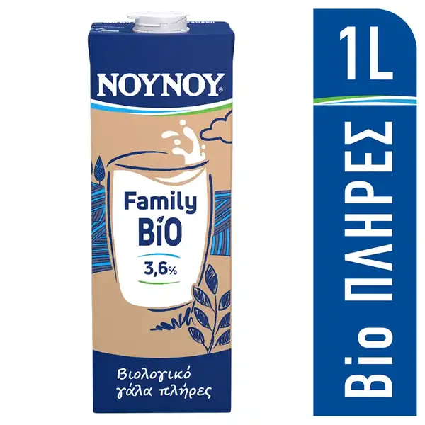 ΝΟΥΝΟΥ Family Γάλα Βιολογικό Πλήρες 1lt