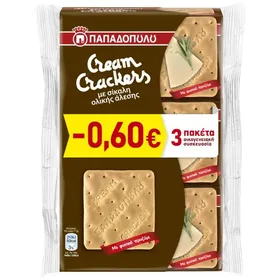 cream crackers (σίτου / σίκαλης)