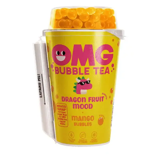 Bubble Tea Dragon Fruit with Mango flavour bubbles 265ml
