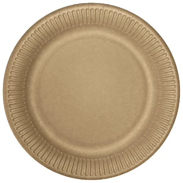 Πιάτα χάρτινα kraft μεσαία Φ20cm (10τεμ.)