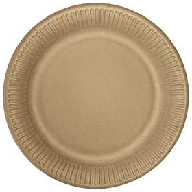 Πιάτα χάρτινα kraft μεσαία Φ20cm (10τεμ.)
