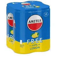 AMSTEL FREE LEMON μπίρα κουτί 4x330ml (3+1 ΔΩΡΟ)