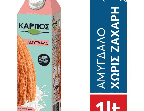 ΟΛΥΜΠΟΣ Καρπός φυτικό ρόφημα αμυγδάλου χωρίς προσθήκη ζάχαρης 1L