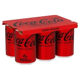 COCA COLA Αναψυκτικό Cola Zero Κουτί 6 X 150ml