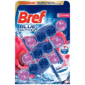 BREF WC block blue active floral trios 50g (3τεμ.)