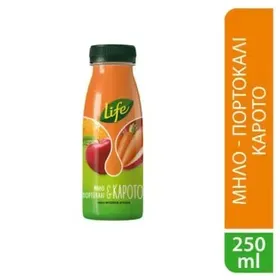 LIFE ΜΗΛΟ/ΠΟΡΤΟΚΑΛΙ/ΚΑΡΟΤΟ 250ML.
