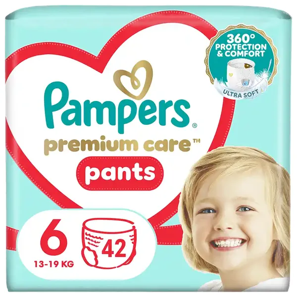 Pampers Premium Care Pants Πάνες  Βρακάκι No6 (15+kg.) Jumbo Pack 42τεμ.