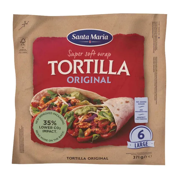 Tortillas SANTA MARIA large 6 τεμ. 371gr